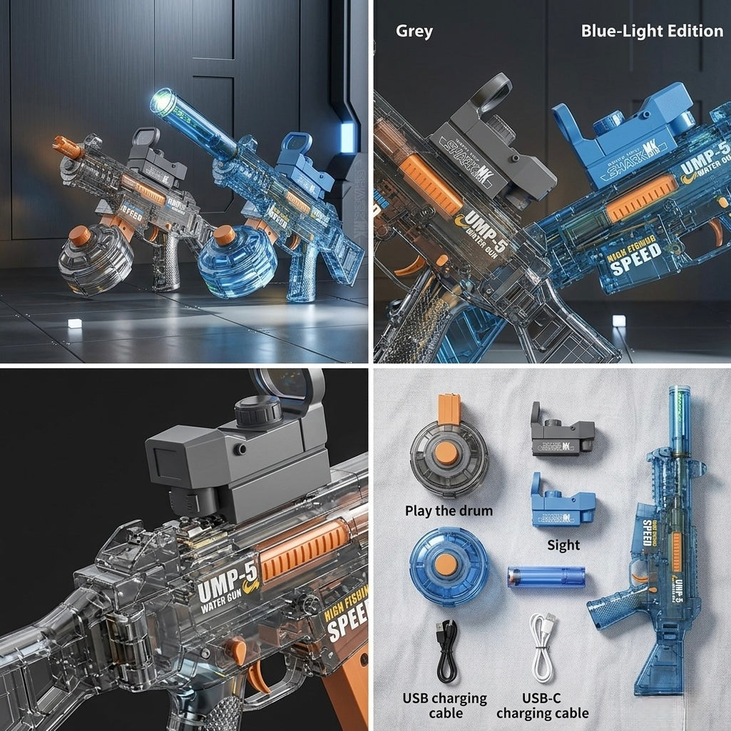 Light UMP45 Electric Water Gun Large Capacity