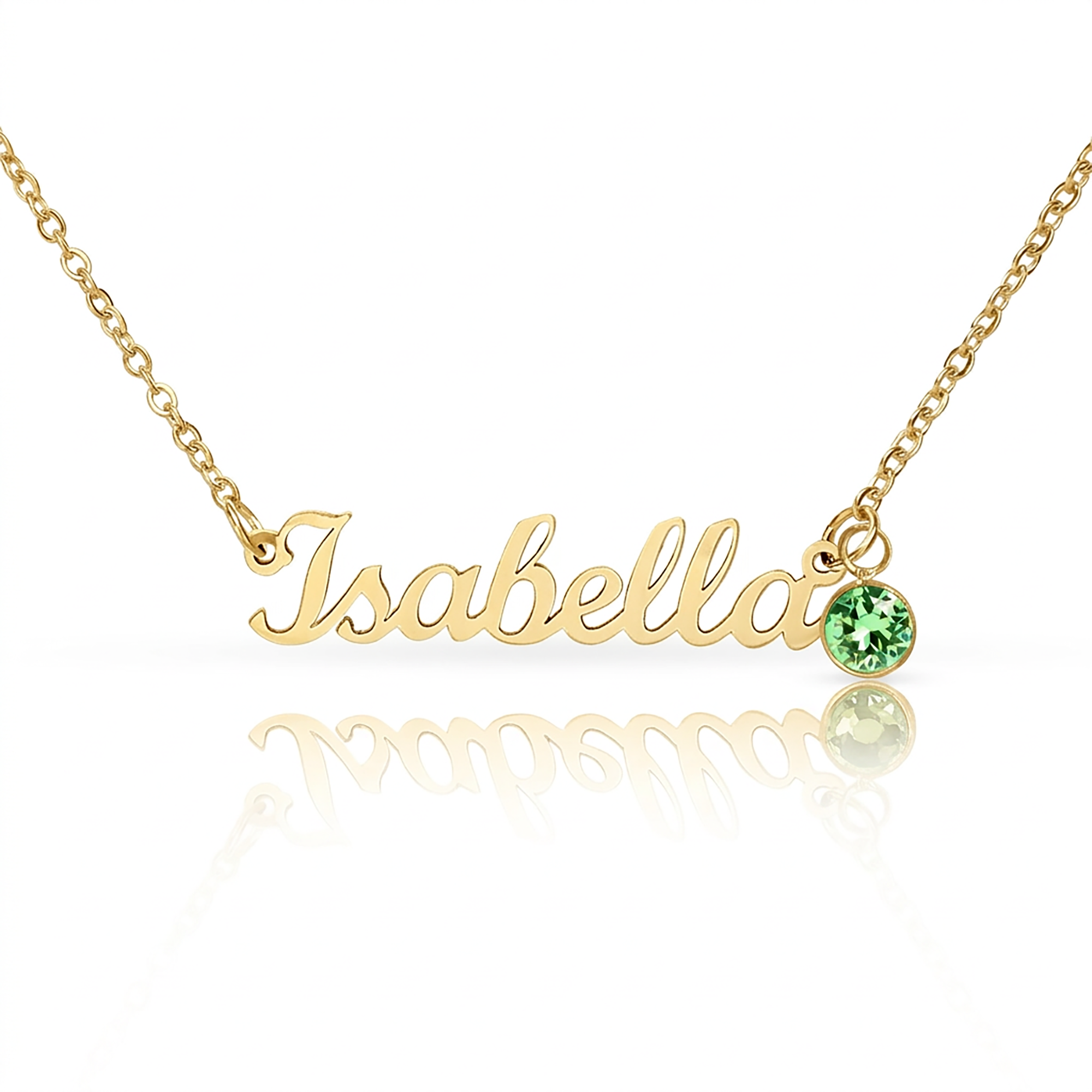 Mother's Day Gift | Personalized Cursive Name Necklace with Birthstone Charm