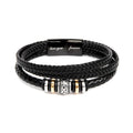 To My Son - Men's Leather Bracelet — Engraved Gift