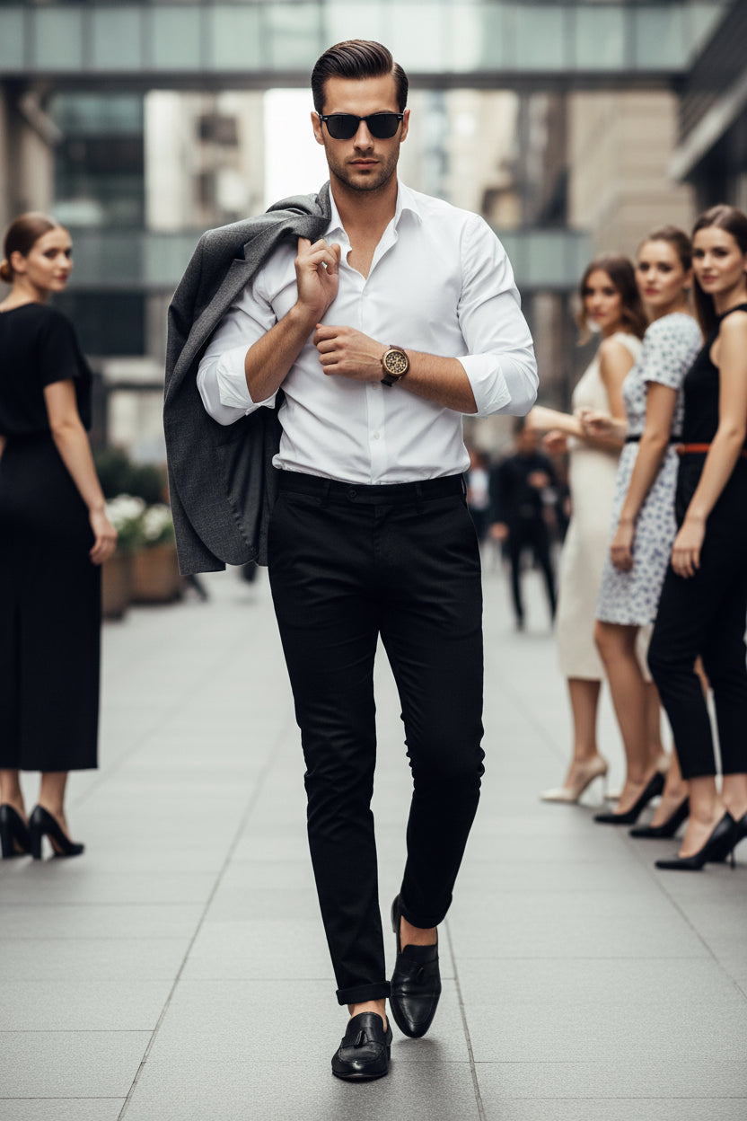 Brown wooden bracelet with gold mechanical details and visible gears, modern and stylish design